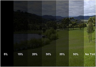 car window tint percentages