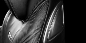 Perforated car leather seat